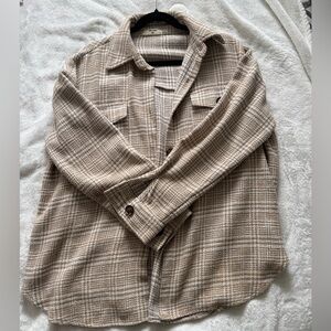 Arcadia Beige Plaid Utility Jacket